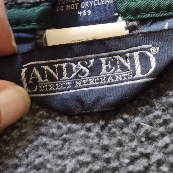 Lands' End Gray Fleece Pullover Sz XL - Picture 10 of 11